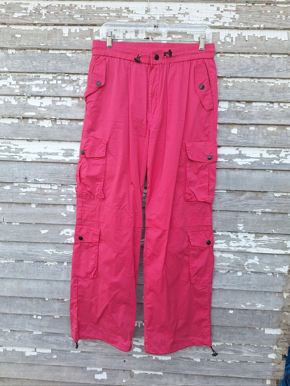 VIBRANT M.I.U color pop cargo pants in pink Size Large